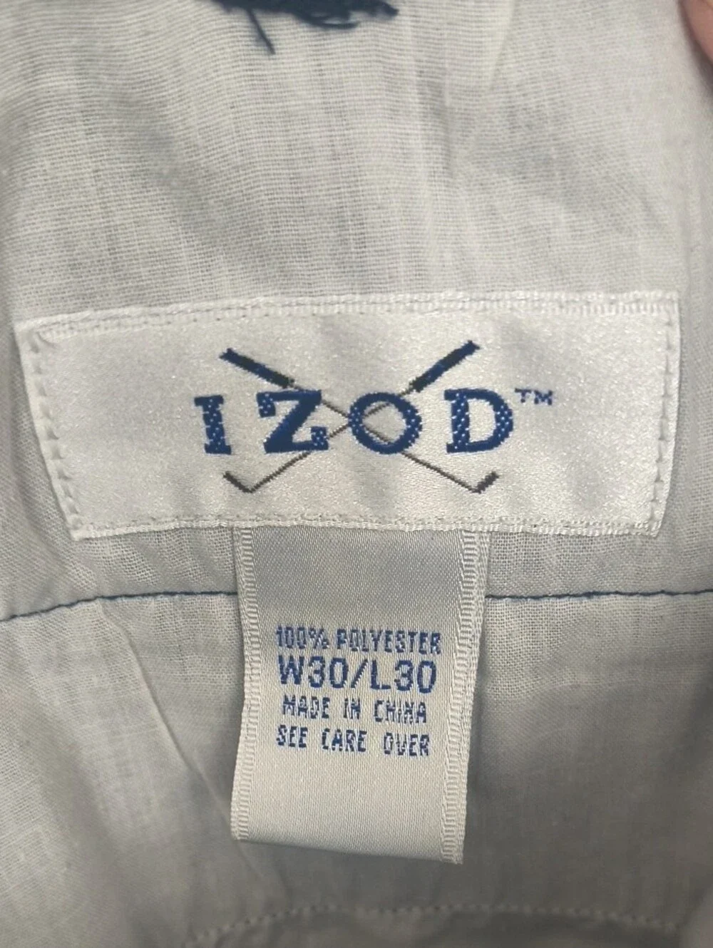 Izod Men's Navy Golf Pants Pleated Size 30 X 30